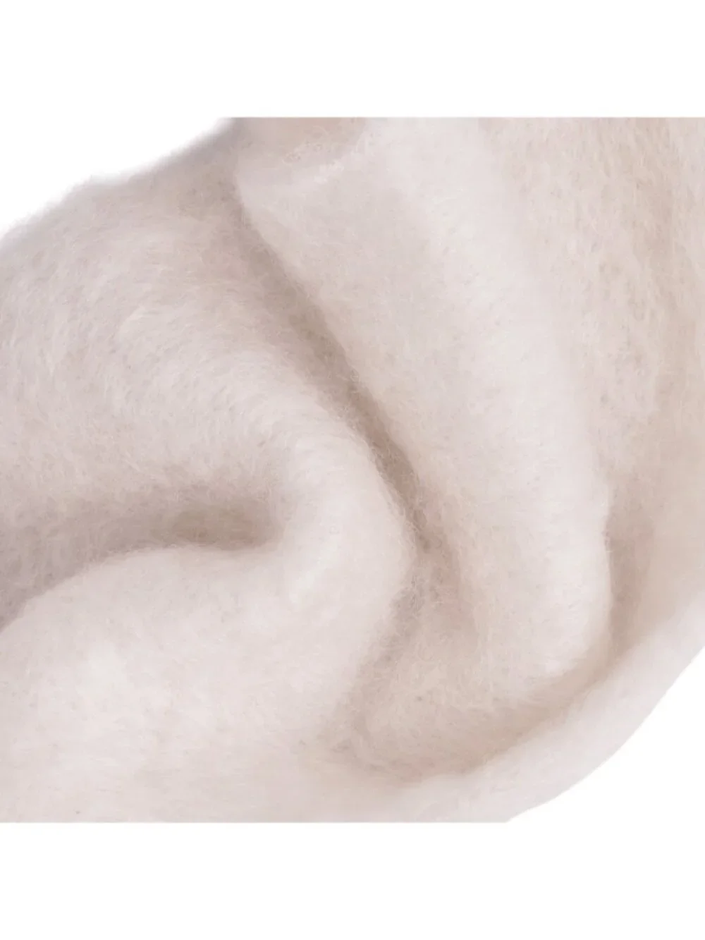 Loewe Scarf Shawl Fringe Wool Mohair White